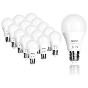 Lâmpada LED, 60W, 2700K Branca com Base E26 A19, 1 Unidade, TENERGY, Branco
