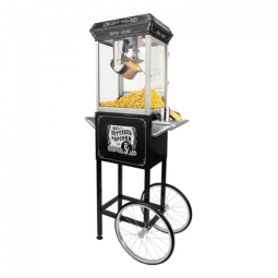 Carrinho de Pipoca Retro com Panela de 118 mL e Iluminação, 110V, Funtime FT454CB, Preto