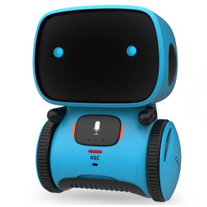 Robô Interativo com Sensor de Toque, Controle de Voz, Reconhecimento de Fala, Canta e Dança, 4 a 7 Anos, GILOBABY, Azul