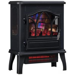 Lareira Elétrica com Chamas 3D Ajustáveis, 5200 BTU, 110v, Duraflame , Preto