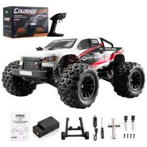Carrinho de Controle Remoto Off Road 4x4, Atinge 43 km/h, a Prova d'Água, BEEZRC, Preto e Branco