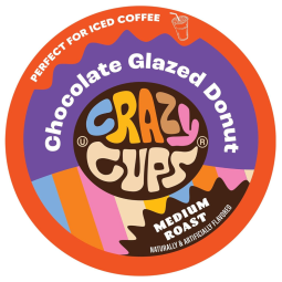 Cápsulas de café com sabor donut sabor chocolate, 22 unidades, CRAZY CUPS, Marrom