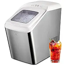 Máquina de Gelo Automática Portátil Produz até 11kg, 24H, Cor Branca, 110v, GEVI HOUSEHOLD IMN 1102 WH, Branco