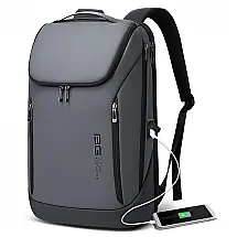 Mochila para Laptop com Porta Carregador USB, BANGE, Cinza