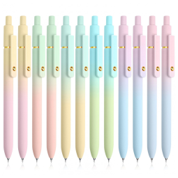 Conjunto 12 canetas em gel UIXJODO ombré dourado ponta fina 0,5 mm tinta preta