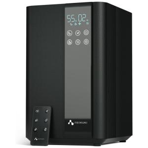 Umidificador para Quarto e Sala Grande 5L com Umidificação 4X mais Rápida, Controle Remoto e Desligamento Automático, ASAKUKI, Preto
