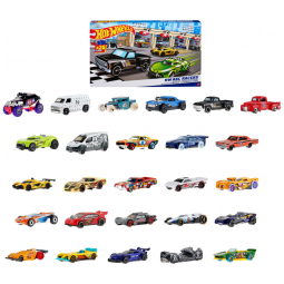Conjunto de 26 Carrinhos ABC Racers, Escala 1:64 com Letras do Alfabeto Ideal para Aprender a Soletrar e Ler de Forma Divertida, Hot Wheels