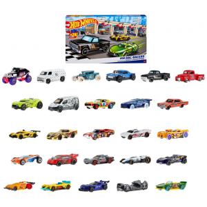 Conjunto de 26 Carrinhos ABC Racers, Escala 1:64 com Letras do Alfabeto Ideal para Aprender a Soletrar e Ler de Forma Divertida, Hot Wheels
