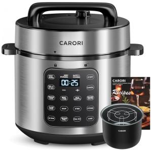 Panela de Pressão Elétrica 9 em 1 de 6 litros, Programável com MultiFunções e Válvula de Segurança, Panela de Arroz, Panela Lenta, Carori