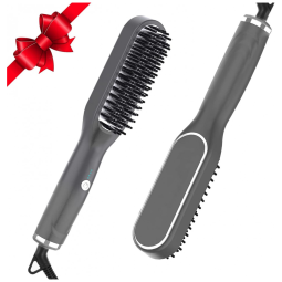 Escova Alisadora 3 em 1 Seca e Modela com 3 Níveis de Temperatura, 110v, SURLABA, Preto