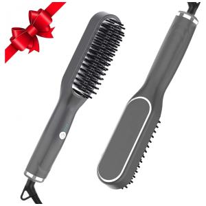 Escova Alisadora 3 em 1 Seca e Modela com 3 Níveis de Temperatura, 110v, SURLABA, Preto