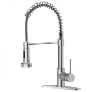 Torneira Cozinha em Aço Inoxidável com Pulverizador de 2 Modos, OWOFAN, Níquel Escovado