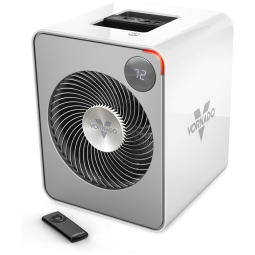 VMH500 Aquecedor de metal para sala inteira com climatização automática, 2 configurações de aquecimento, VORNADO EH1 0116 43, Branco