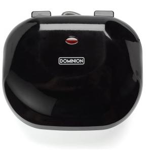Sanduicheira Grill Elétrica Antiaderente Serve 2 Porções, 110V, Dominion, Preto