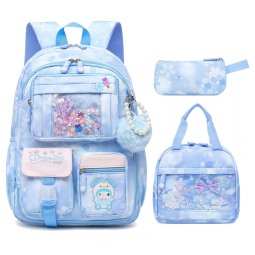 Mochila Alrisg azul 17" com múltiplos bolsos, impermeável