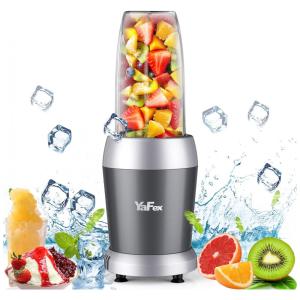 Mini Liquidificador Portátil 800mL com Garrafa de Passeio, 700W, 110v, YAFEX, Cinza