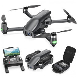 Drone HS710 com Camera 4K e Estojo de Transporte, HOLY STONE, Preto