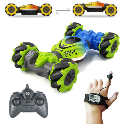 NiCuZnGa Carrinho de Controle Remoto com Sensor de Gestos, 360 de Rotação, Verde