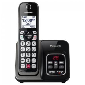 Telefone Sem Fio Panasonic KX-TGD830M Preto Metálico 1 Handset com Bloqueio Avançado de Chamadas, Gravação Bidirecional, Alerta Golpe Um