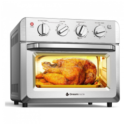 Forno Elétrico de Bancada 7 em 1 Capacidade 21L com 4 Acessórios, 1550W, 110v, DREAMIRACLE, Prateado