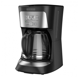 Máquina de Café Cafeteira Programável Black+Decker 12 Xícaras, Função Auto Desligamento, Jarra de Vidro, Preta – 1,8 L, 1000 W