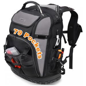 Mochila de Ferramentas Organizadora com 79 Compartimentos, ABVOT 111, Preto