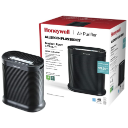Esterilizador de Ar, Filtro HEPA, Vírus, Bactérias, 110v, HONEYWELL HPA100, Preto