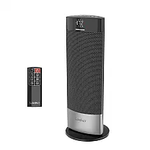 Aquecedor Elétrico de Cerâmica com Tela Digital, Interruptor Tipover e Bloqueio para Crianças Ideal para Casa, 110V 1500W, Lasko, Preto