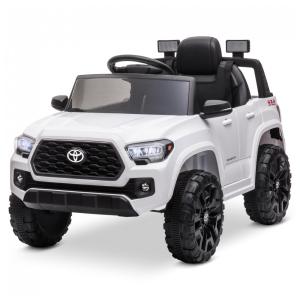 Carro Elétrico Infantil Toyota Tacoma a Bateria 12V com MP3, Luzes LED e Suspensão, Kidzone, Branco