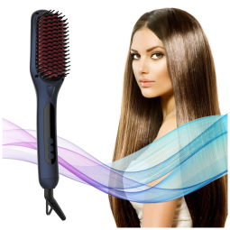 Escova Alisadora Elétrica com 16 Configurações de Temperatura e Desligamento Automático, Bivolt, AEWZBTL FBA US12 Brush, Azul