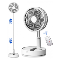 Ventilador de Mesa com 4 Velocidades e Inclinação Ajustável, 110v, UN UNITEDTIME, Branco