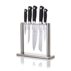 Conjunto de Facas Mercer Culinary M20000 em Aço Inoxidável com Bloco de Bancada, 6 Peças, Preto