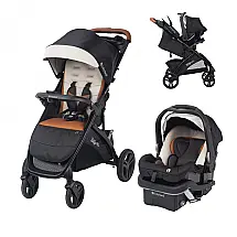 Sistema de Viagem Baby Trend Tango PRO com Bebê-Conforto Secure-Lift e Base — 1,8 a 13,6 kg — Dash Tan