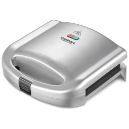Sanduicheira, capacidade de 2 sanduíches, 650 W, prata, 110v, CUISINART WM SW2N1, Prateado
