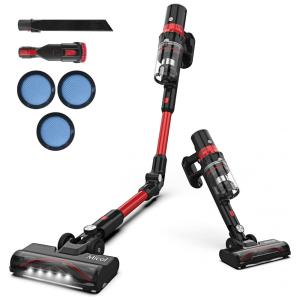 Aspirador de Pó Micol Micol sem Fio com Acessórios, Farol de LED e Sucção Potente 30000PA, Ideal para Pets, 110V 350W, Vermelho