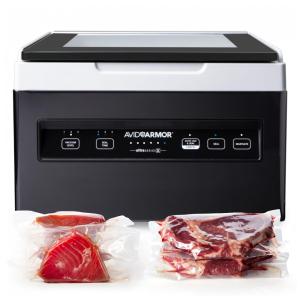 Seladora a Vácuo Automática para Alimentos Secos e Úmidos com Barra Seladora a Vácuo de 25 centimetros, 110V, Avid Armor, Preta