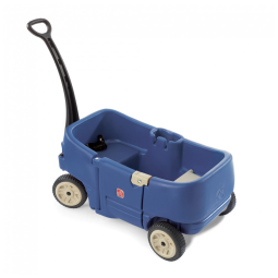 Carrinho de Passeio para 2 Crianças Multifuncional com Porta Objetos, até 90 kg, Step2, Azul