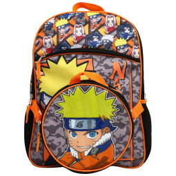 Mochila Escolar Infantil Bioworld Naruto para Crianças, Laranja