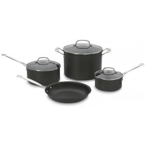 Conjunto de Panelas Antiaderente em Aço Anodizado, 7 Peças, Cuisinart 66 7 Chefs Classic