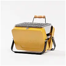 KENLUCK Mini Churrasqueira a Carvão Portátil Ideal para Acampamento, Amarela