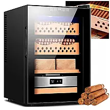 Adega Eletrônica PPOIUYK Preta para 200-300 Charutos com Controle Digital de Temperatura e Umidade 240V