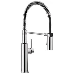 Torneira Cozinha Comercial com Pulverizador Pull Down de Ancoragem Magnética, Delta Antoni 18803-DST, Cromada