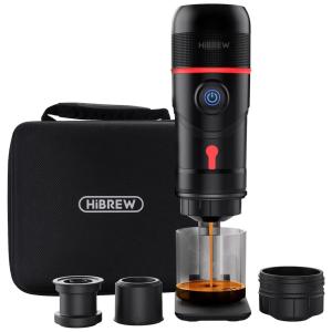 Máquina de Café Expresso Elétrica Portátil 3 em 1 Modelo Premium, HIBREW, 12V, Preto