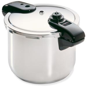 Panela de Pressão em Aço Inoxidável 7,5L com Indicador de Trava e Livro de Receitas, 110V 1000W, Presto, Prata