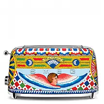 Torradeira Elétrica de 4 Fatias Dolce and Gabbana Smeg em Aço Inoxidável, 110V