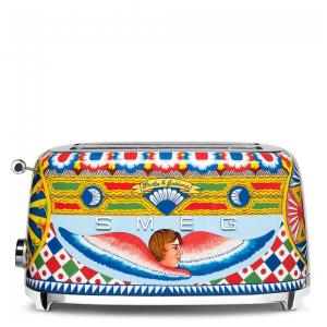 Torradeira Elétrica de 4 Fatias Dolce and Gabbana Smeg em Aço Inoxidável, 110V