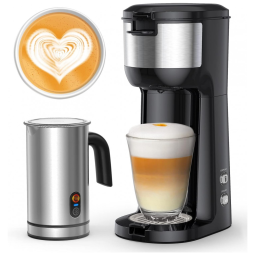 Máquina de Café Expresso com Espumador de Leite, 110V, Boly, Preta