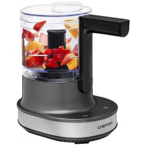 Processador de Alimentos Multifuncional 960mL em Aço Inoxidável, 300W, 110v, CHEFMAN Electric 4 Cup Food Chopper, Cinza