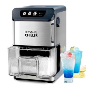 Máquina de Gelo de Bancada que Produz 25 kg em 24H, Formato do Gelo Pepitas e Pellets com Função de Autolimpeza, 110V, PERSONAL CHILLER