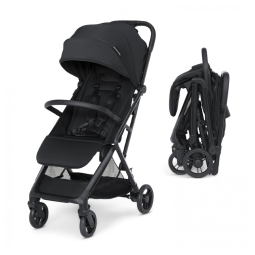 Carrinho de Bebê Ultra Compacto com Suspensão nas 4 Rodas, Reclinação Multiposição e Porta-Copo, Delta Children, Preto